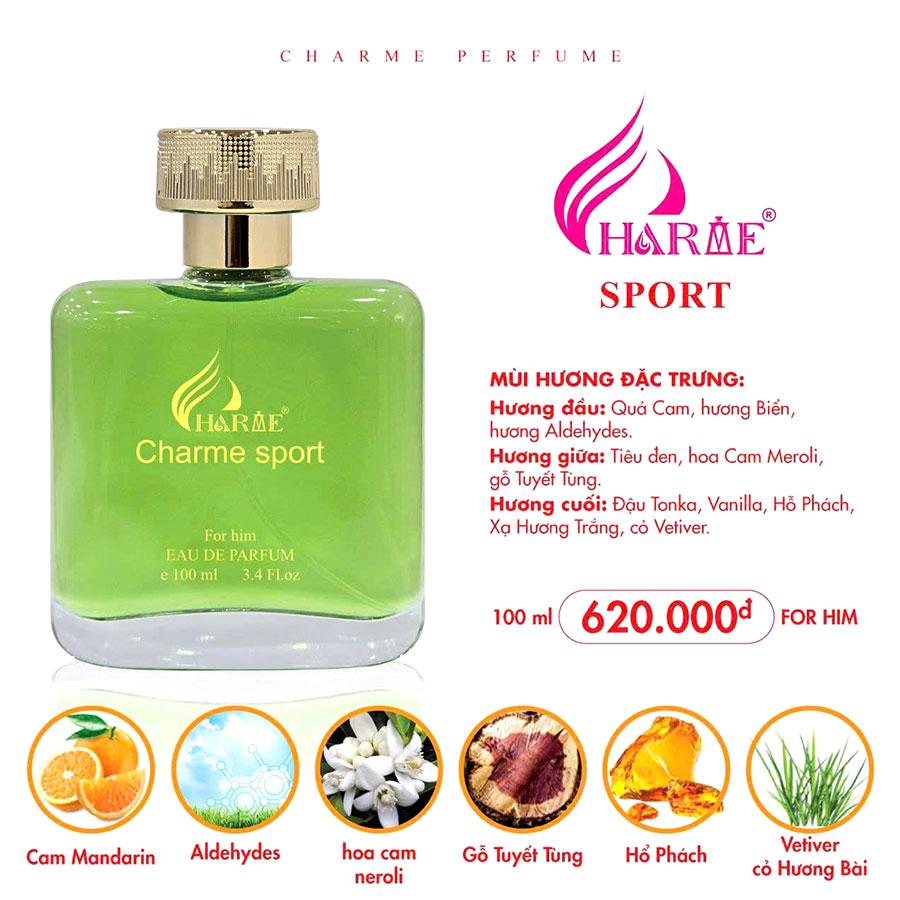 NƯỚC HOA NAM CHARME SPORT 100ML