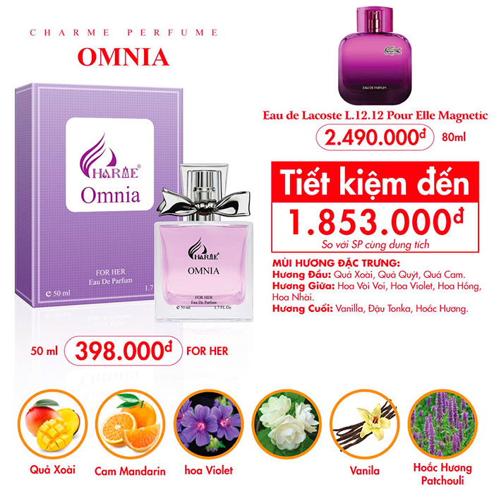 NƯỚC HOA NỮ CHARME OMINA 50ML